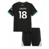 Camiseta Liverpool Cody Gakpo #18 Segunda Equipación Replica 2024-25 para niños mangas cortas (+ Pantalones cortos)